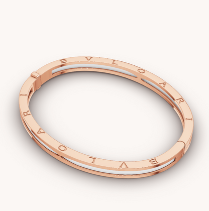 [Revel]ZERO 1 PINK GOLD WITH WHITE CERAMIC BRACELET