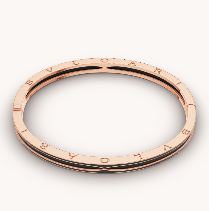 [Revel]ZERO 1 PINK GOLD WITH MATTE BLACK CERAMIC BRACELET