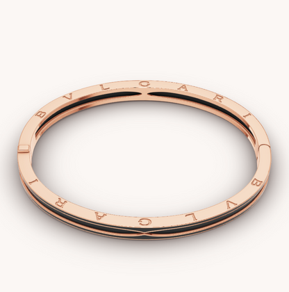 [Revel]ZERO 1 PINK GOLD WITH MATTE BLACK CERAMIC BRACELET