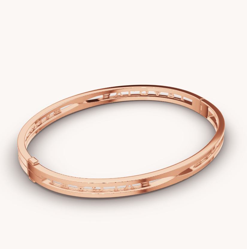 [Revel]ZERO 1 SPIRAL LOGO PINK GOLD BRACELET