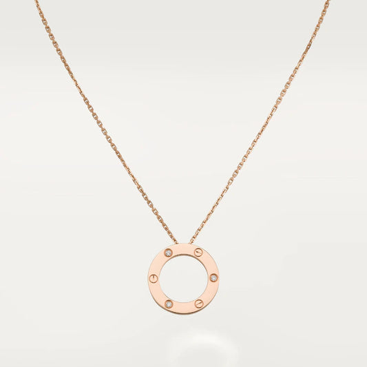 [Revel Jewelry]LOVE NECKLACE 16MM 3 DIAMONDS