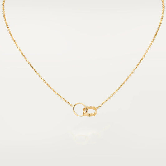 [Revel Jewelry]LOVE NECKLACE DOUBLE RING GOLD