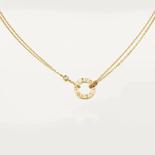 [Revel Jewelry]LOVE NECKLACE 16MM 2 DIAMONDS