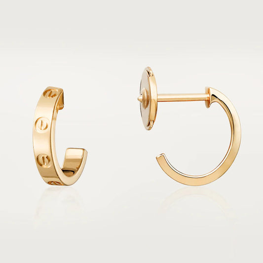 [Revel Jewelry]LOVE EARRINGS 2.65MM PINK GOLD