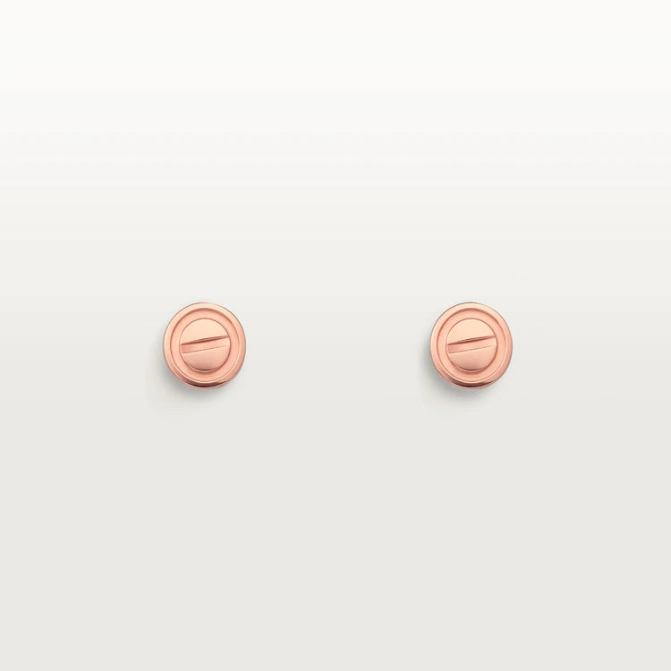 [Revel Jewelry]LOVE EARRINGS PINK GOLD 10MM