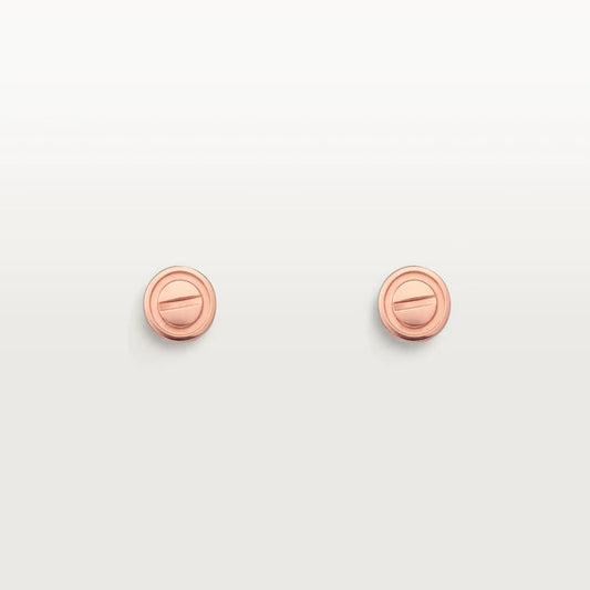 [Revel Jewelry]LOVE EARRINGS PINK GOLD 10MM