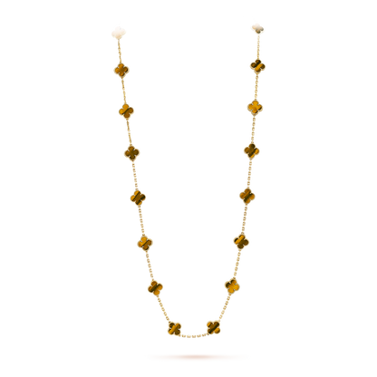 [Revel Jewelry]CLOVER 20 MOTIFS TIGER EYE ROSE GOLD