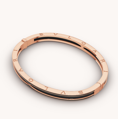 [Revel]ZERO 1 PINK GOLD WITH MATTE BLACK CERAMIC BRACELET