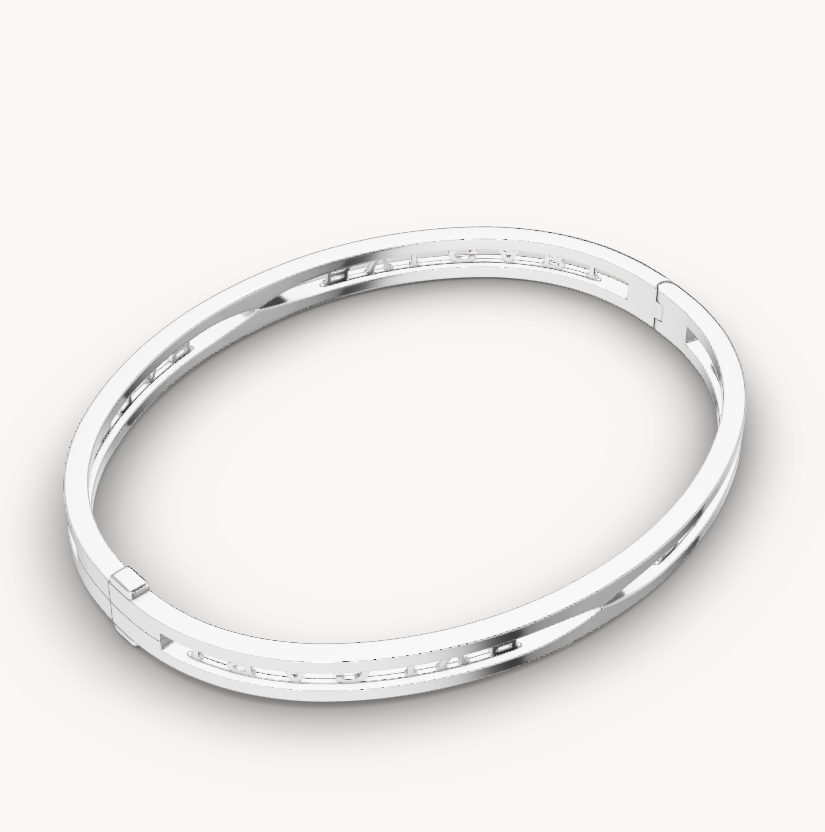 [Revel]ZERO 1 SPIRAL LOGO SILVER BRACELET