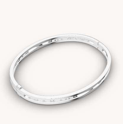 [Revel]ZERO 1 SPIRAL LOGO SILVER BRACELET