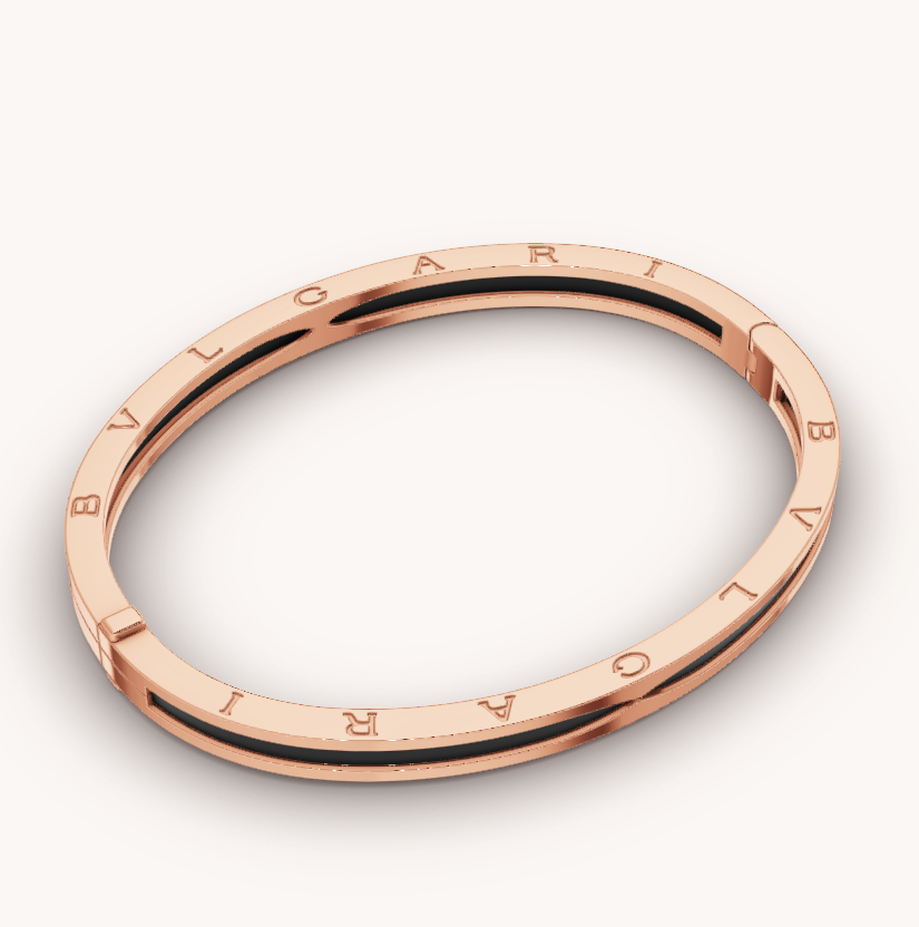 [Revel]ZERO 1 PINK GOLD WITH BLACK CERAMIC BRACELET