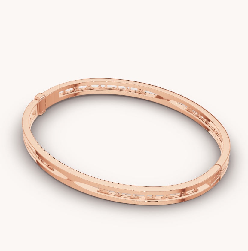 [Revel]ZERO 1 SPIRAL LOGO PINK GOLD BRACELET