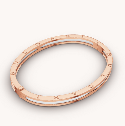 [Revel]ZERO 1 PINK GOLD WITH WHITE CERAMIC BRACELET