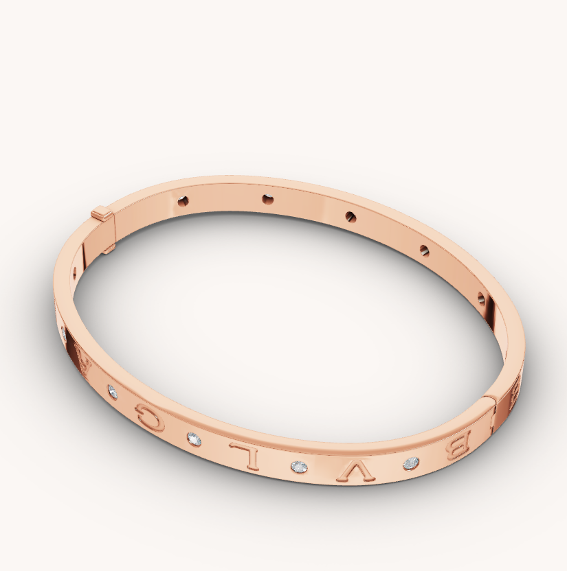 [Revel]ZERO 1 PINK GOLD 12 DIAMONDS BRACELET