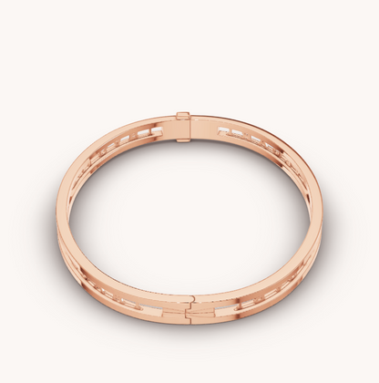 [Revel]ZERO 1 SPIRAL LOGO PINK GOLD BRACELET