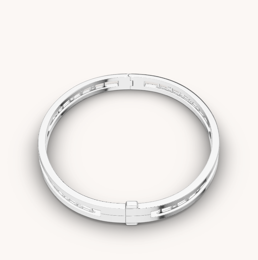 [Revel]ZERO 1 SPIRAL LOGO SILVER BRACELET