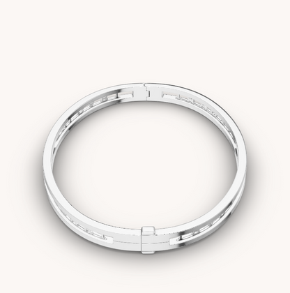 [Revel]ZERO 1 SPIRAL LOGO SILVER BRACELET