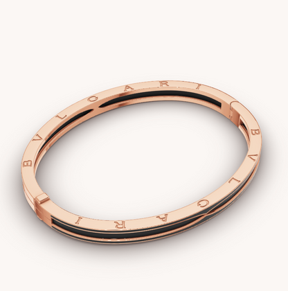 [Revel]ZERO 1 PINK GOLD WITH MATTE BLACK CERAMIC BRACELET