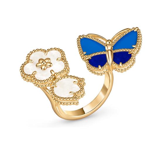 [Revel  Jewelry]LUCKY SPRING BUTTERFLY OPEN-FACE RINGS