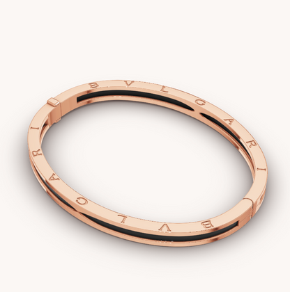 [Revel]ZERO 1 PINK GOLD WITH BLACK CERAMIC BRACELET