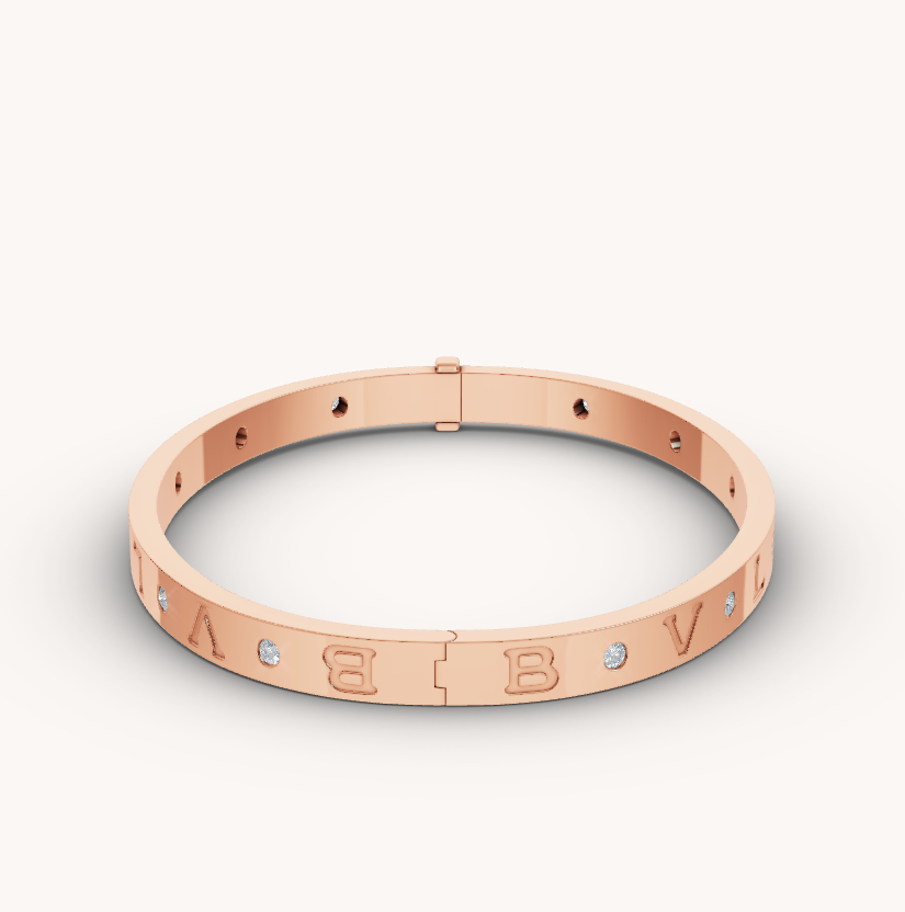 [Revel]ZERO 1 PINK GOLD 12 DIAMONDS BRACELET
