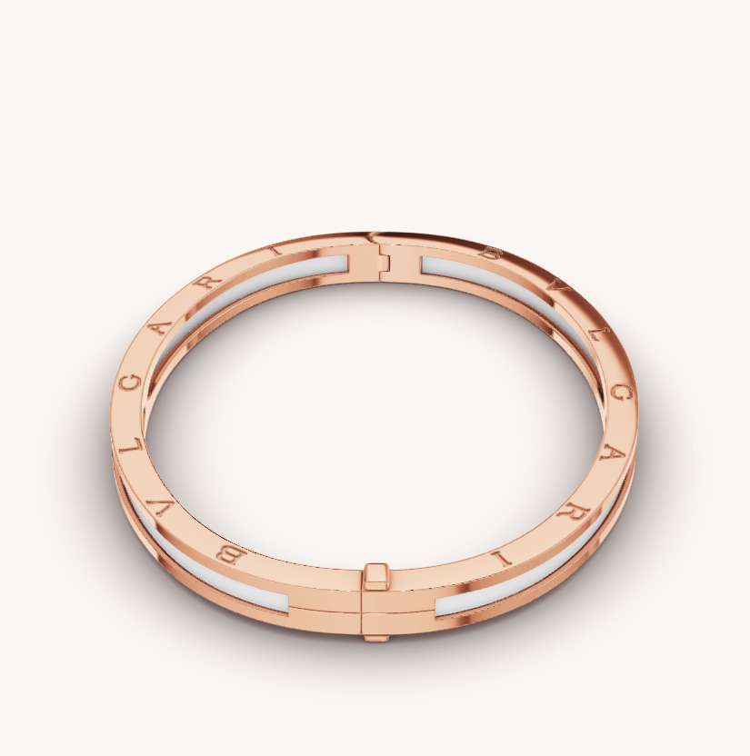 [Revel]ZERO 1 PINK GOLD WITH WHITE CERAMIC BRACELET