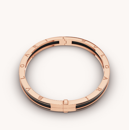 [Revel]ZERO 1 PINK GOLD WITH MATTE BLACK CERAMIC BRACELET