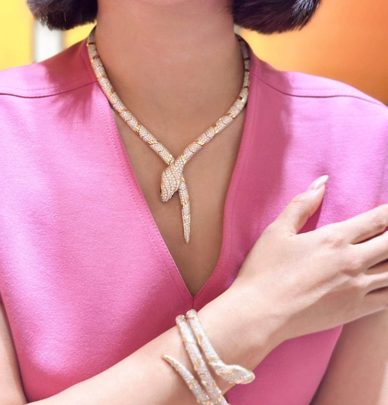[Revel]HAUTE COUTURE GOLD SERPENTI NECKLACE