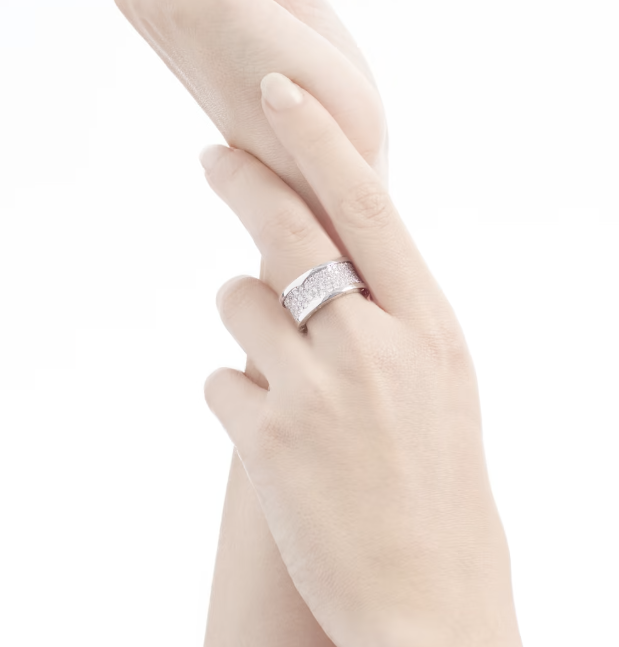 [Revel]ZERO 1 WITH PAVED DIAMONDS ON THE SPIRAL RING