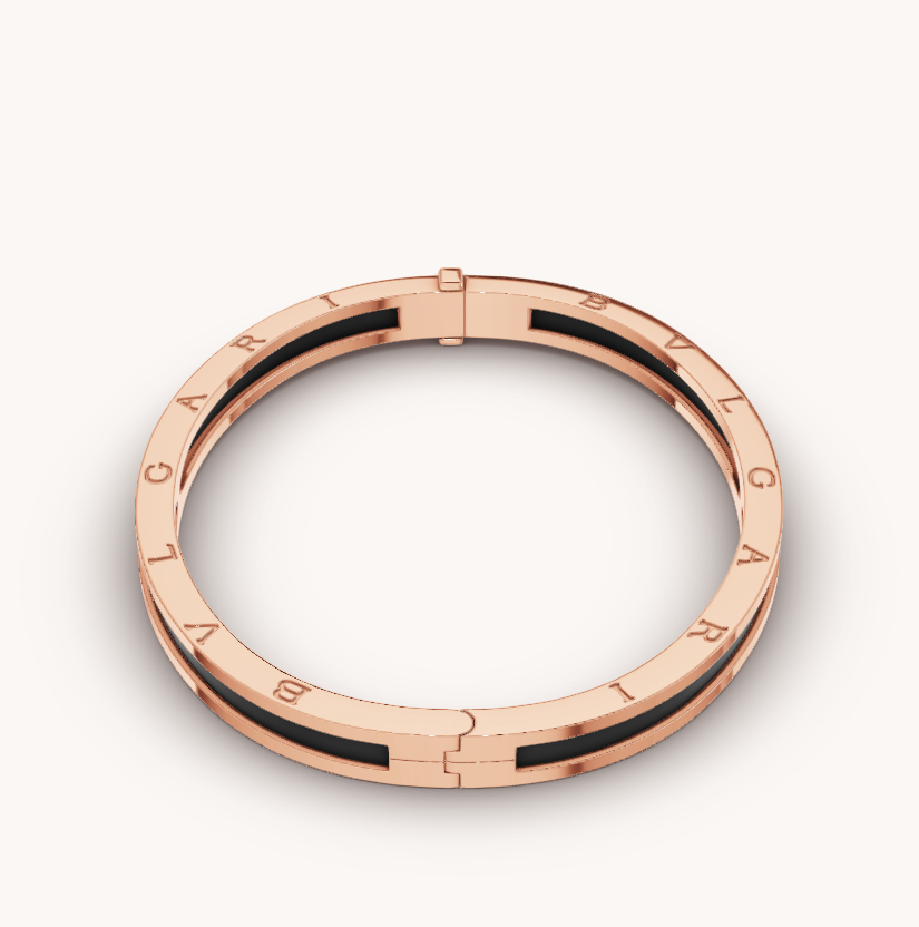 [Revel]ZERO 1 PINK GOLD WITH BLACK CERAMIC BRACELET