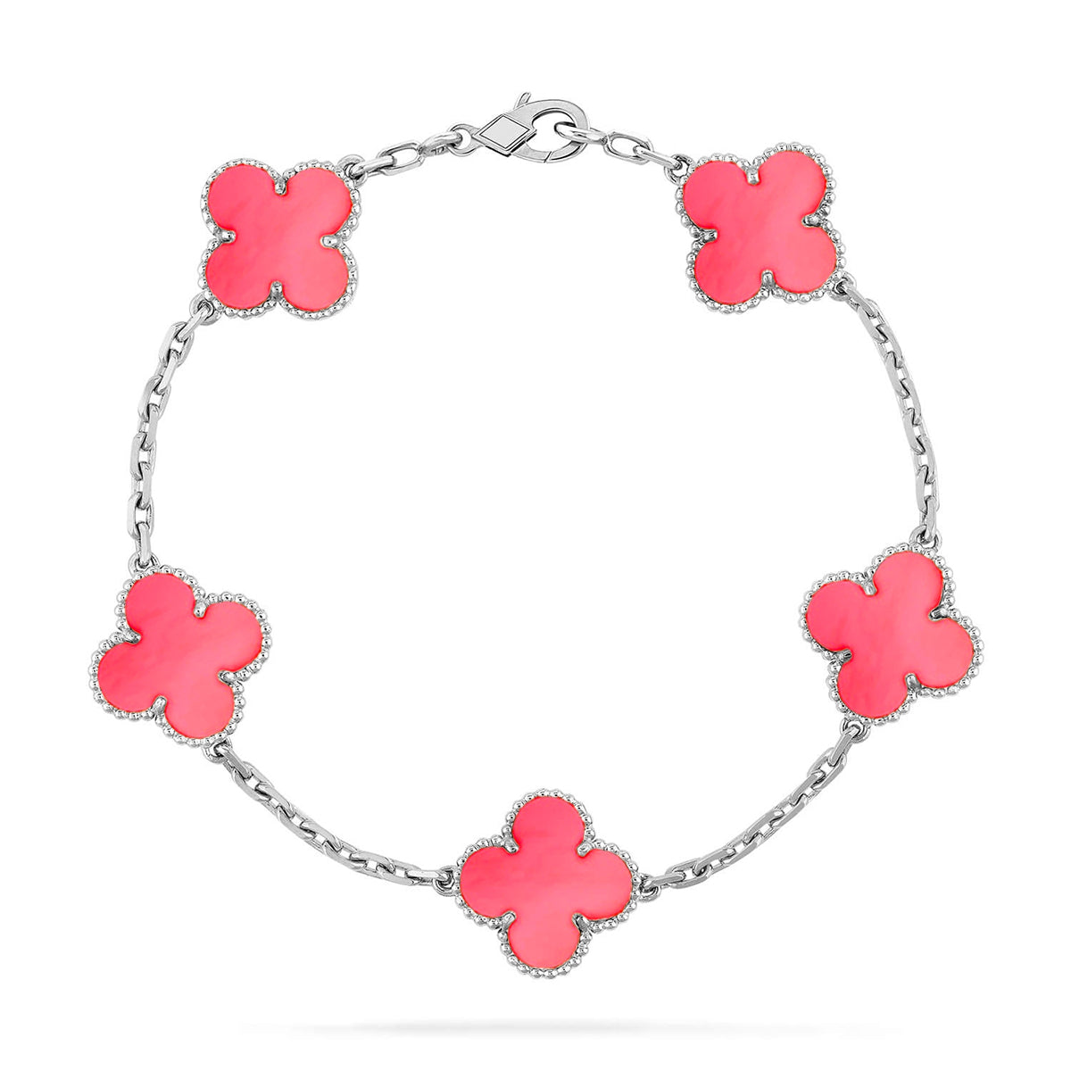 [Revel Jewelry] CLOVER 5 MOTIFS  PINK MOP BRACELET COLLECTION