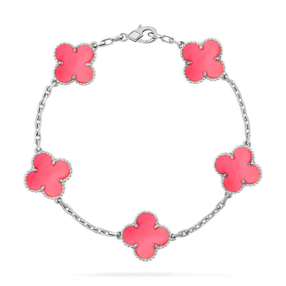 [Revel Jewelry] CLOVER 5 MOTIFS  PINK MOP BRACELET COLLECTION