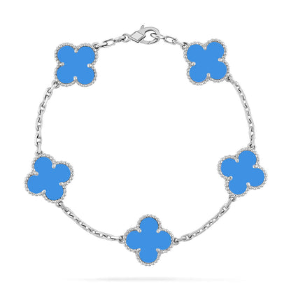 [Revel Jewelry] CLOVER 5 MOTIF BLUE AGATE BRACELET COLLECTION