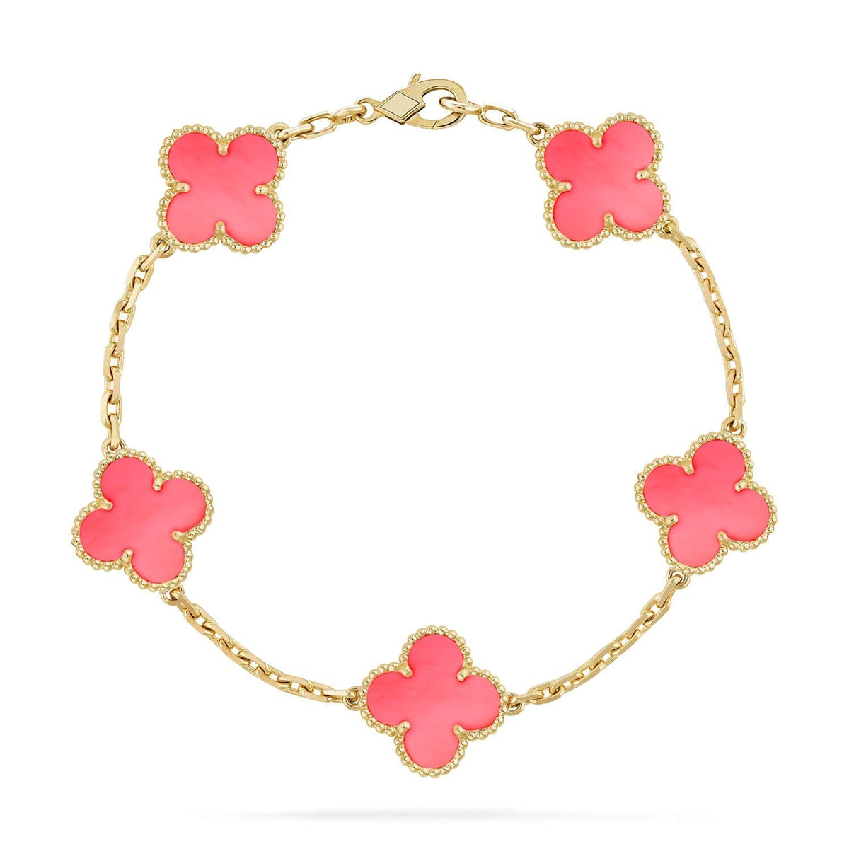 [Revel Jewelry] CLOVER 5 MOTIFS  PINK MOP BRACELET COLLECTION