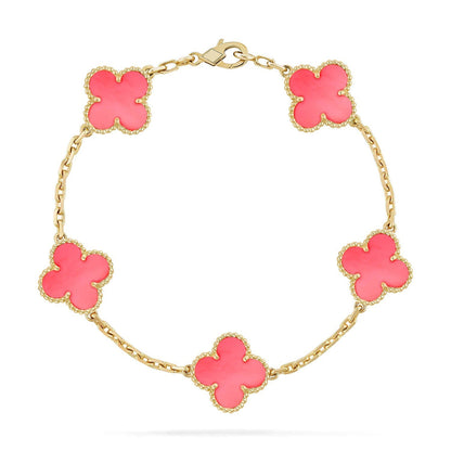 [Revel Jewelry] CLOVER 5 MOTIFS  PINK MOP BRACELET COLLECTION