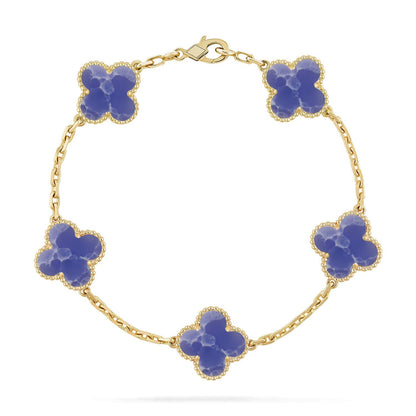 [Revel Jewelry]CLOVER 5 MOTIF BLUE VEINS BRACELET COLLECTION