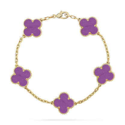 [Revel Jewelry] CLOVER 5 MOTIF VIOLET BRACELET COLLECTION