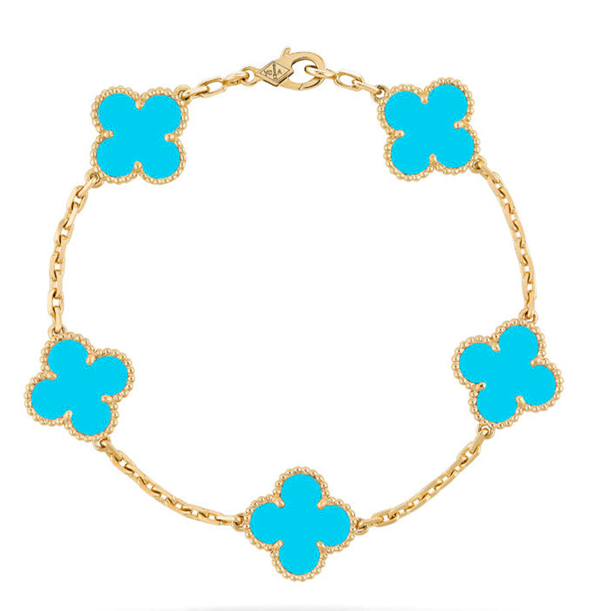 [Revel Jewelry] CLOVER 5 MOTIF TURQUOISE BRACELET COLLECTION