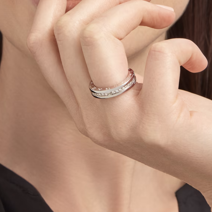 [Revel]ZERO 1 ONE-BAND PAVED DIAMONDS ON THE SPIRAL RING
