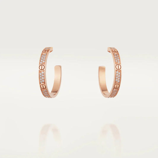 [Revel Jewelry]LOVE DIAMOND ROSÉGOLD CREOLEN