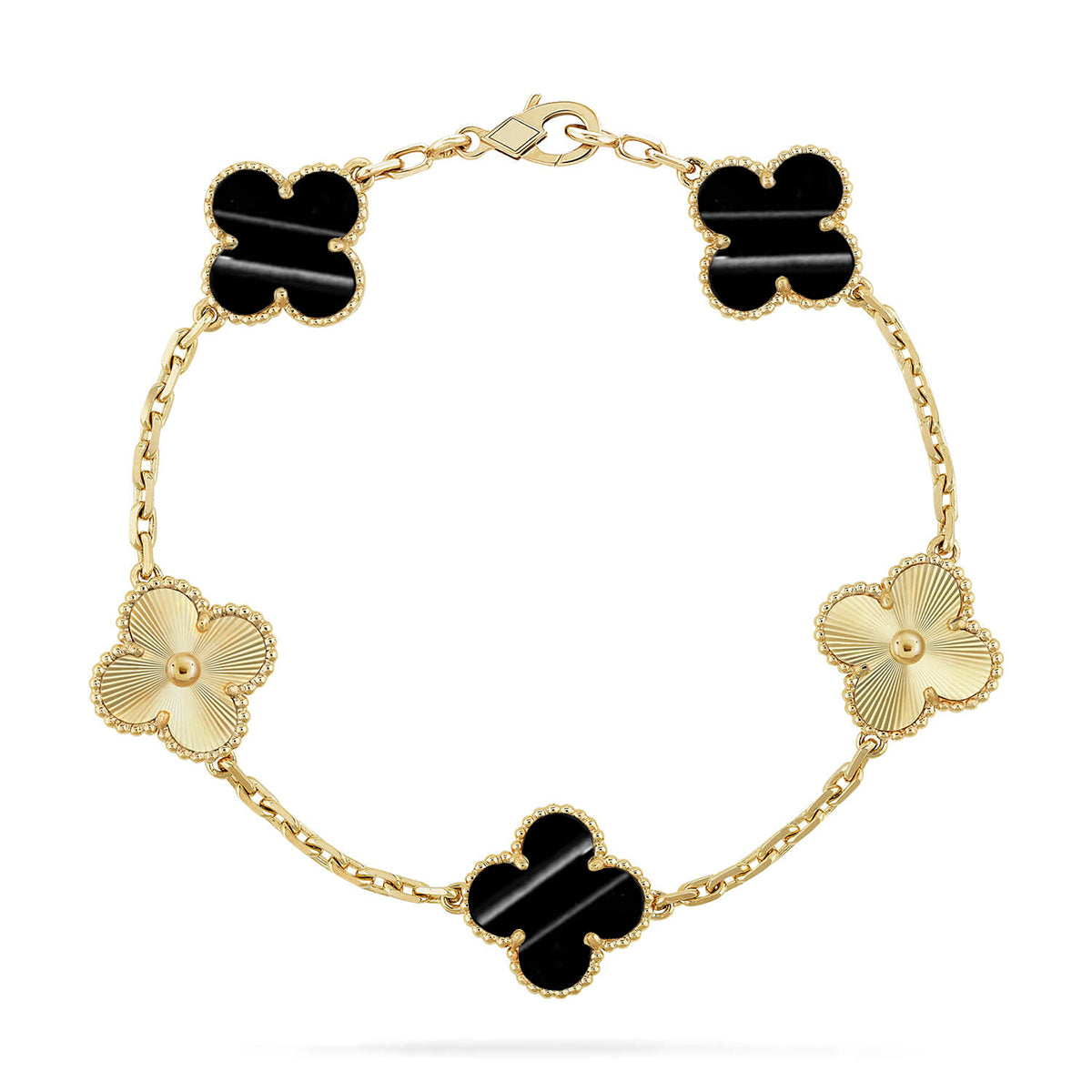 Revel Jewelry] CLOVER 5 MOTIF PULSAR STONE BRACELET COLLECTION