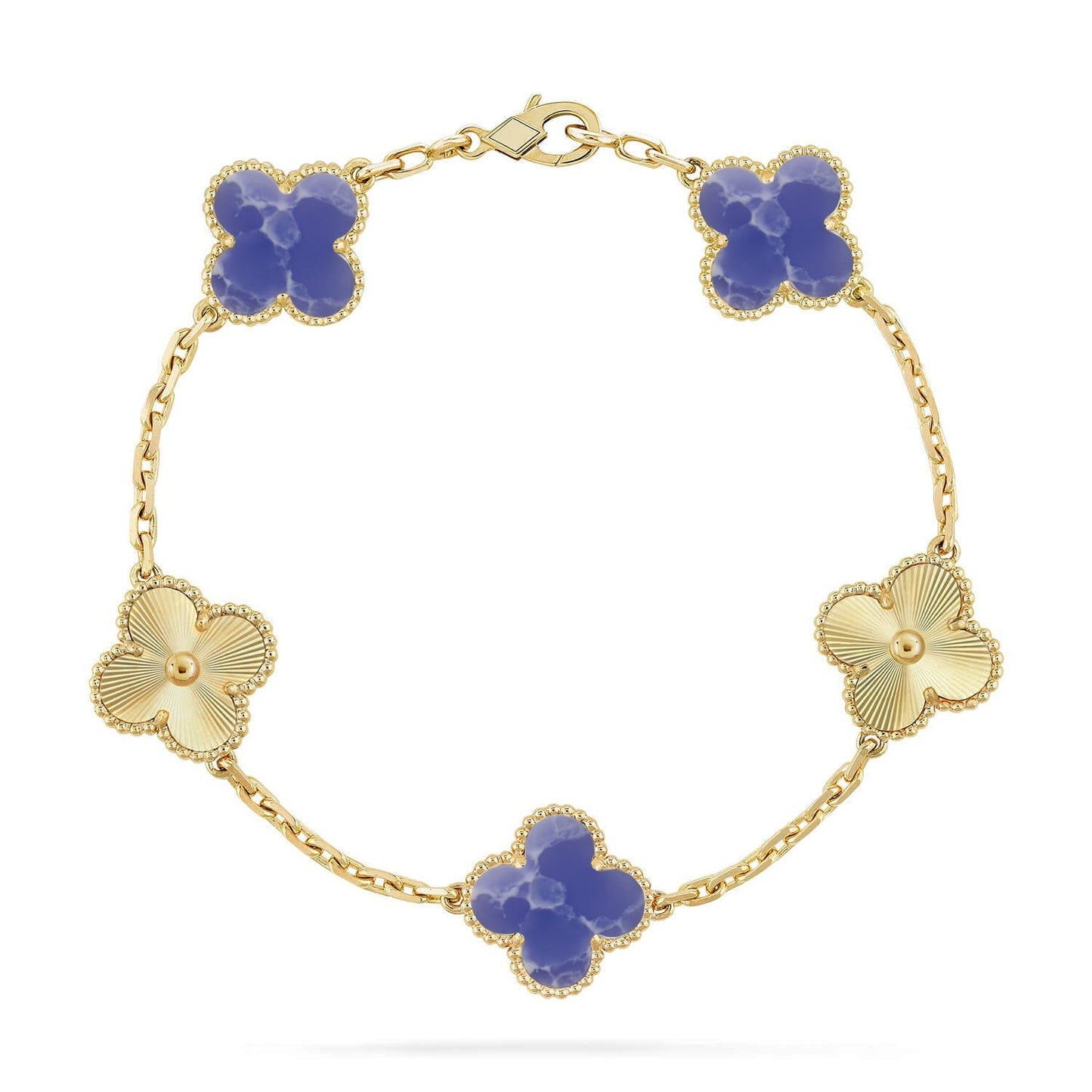 [Revel Jewelry]CLOVER 5 MOTIF BLUE VEINS BRACELET COLLECTION