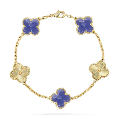 [Revel Jewelry]CLOVER 5 MOTIF BLUE VEINS BRACELET COLLECTION