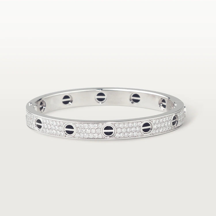[Revel Jewelry]LOVE BRACELET 6.1MM DIAMOND-PAVED CERAMIC