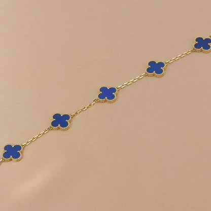 [Revel Jewelry] CLOVER 5 MOTIF BLUE AGATE BRACELET COLLECTION