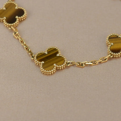 [Revel Jewelry] CLOVER 5 MOTIFS TIGER EYE BRACELET COLLECTION