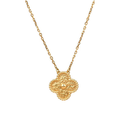 [Revel Jewelry]CLOVER 15MM  BRONZING NECKLACE