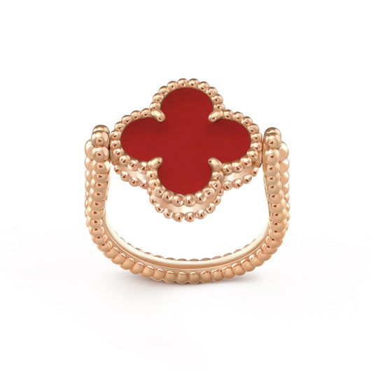 [Revel Jewelry]CLOVER RIVERSIBLE PINK GOLD RING