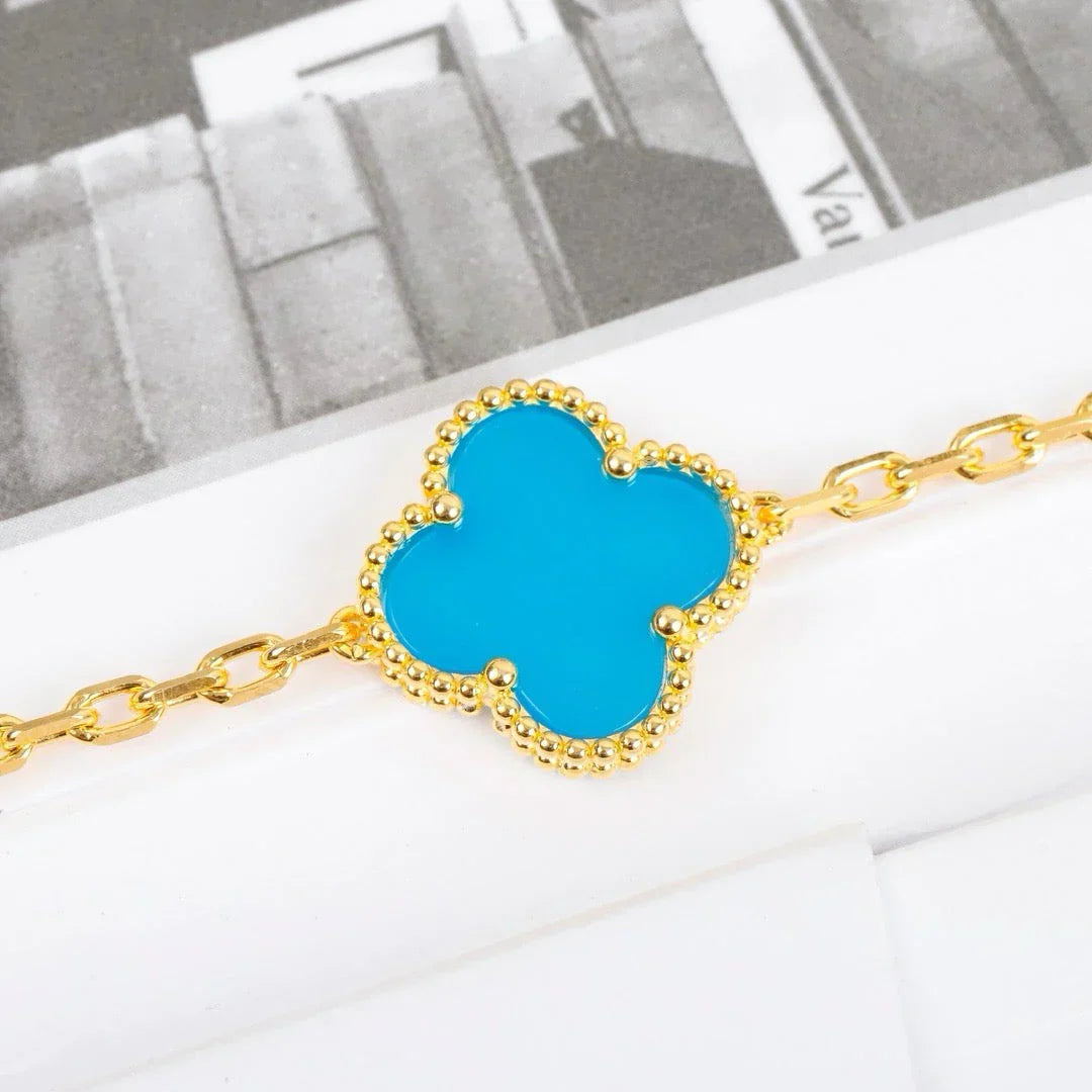 [Revel Jewelry] CLOVER 5 MOTIF TURQUOISE BRACELET COLLECTION