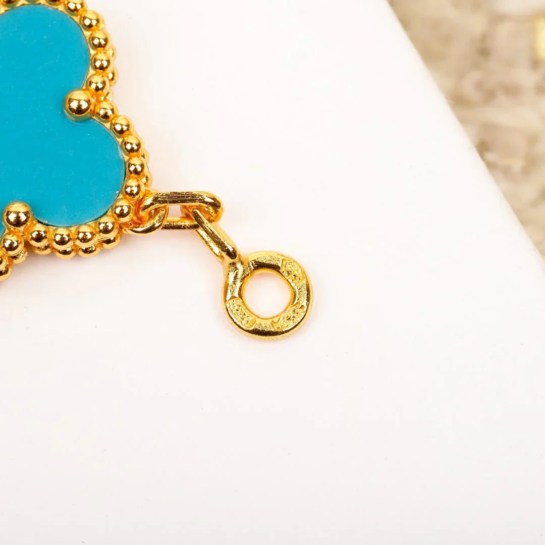[Revel Jewelry] CLOVER 5 MOTIF TURQUOISE BRACELET COLLECTION